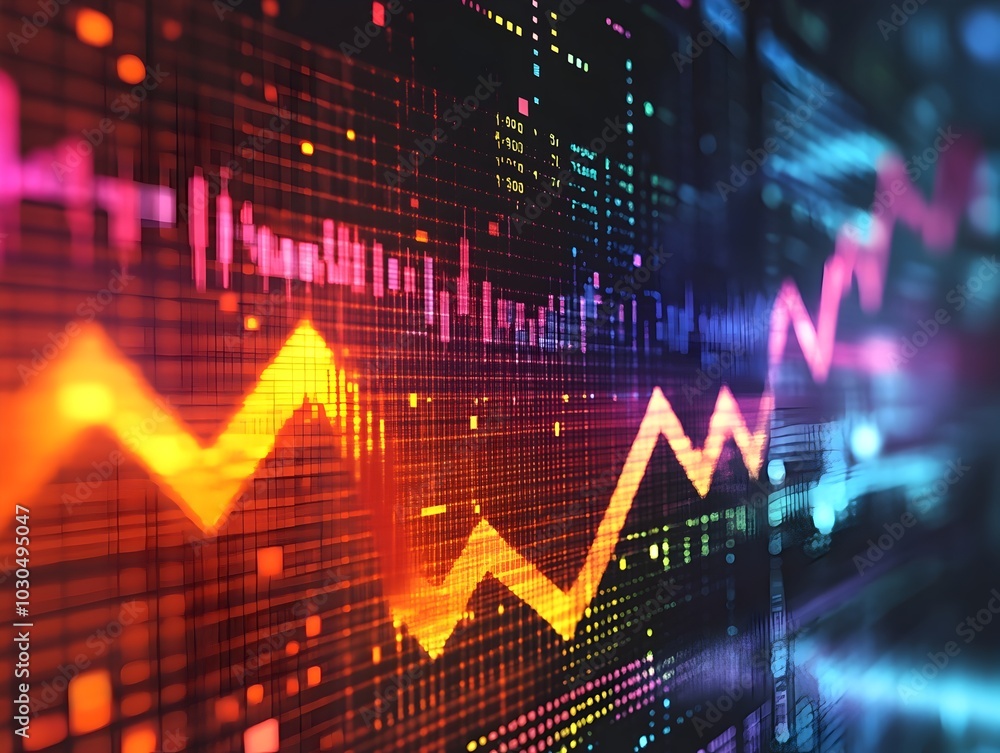 Dynamic Arrow Shaped Market Graph Background for Business Economy and Financial Strategies Dynamic Arrow Shaped Market Graph Background for Business Economy and Financial Strategies