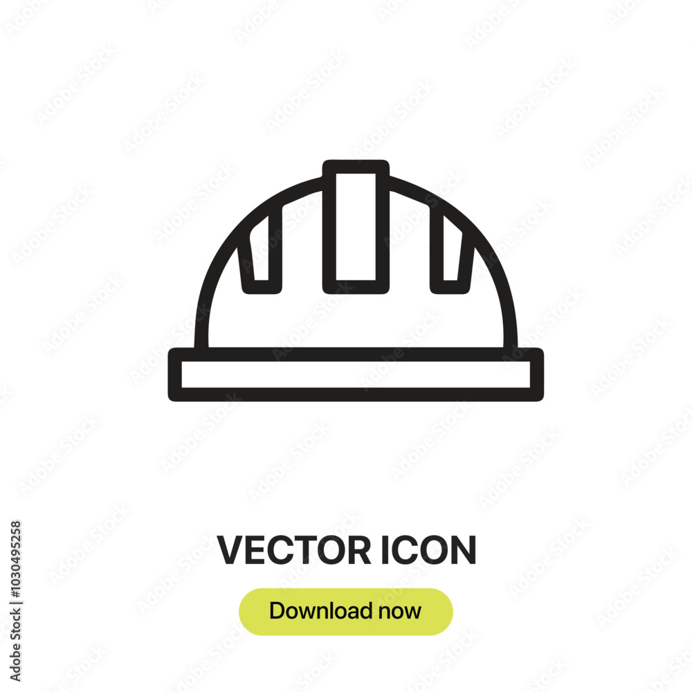 Helmet icon vector. Linear-style sign for mobile concept and web design. Helmet symbol illustration. Pixel vector graphics - Vector. Helmet icon vector. Linear-style sign for mobile concept and web design. Helmet symbol illustration. Pixel vector graphics - Vector.