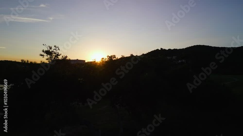 Wallpaper Mural Aerial view of a golf course during sunset Torontodigital.ca