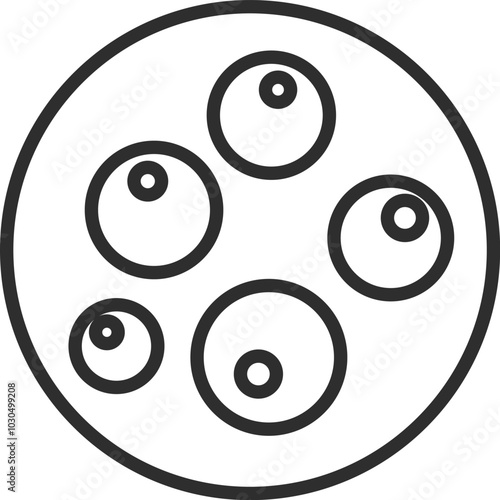 線画微生物単品アイコン　ボルボックス