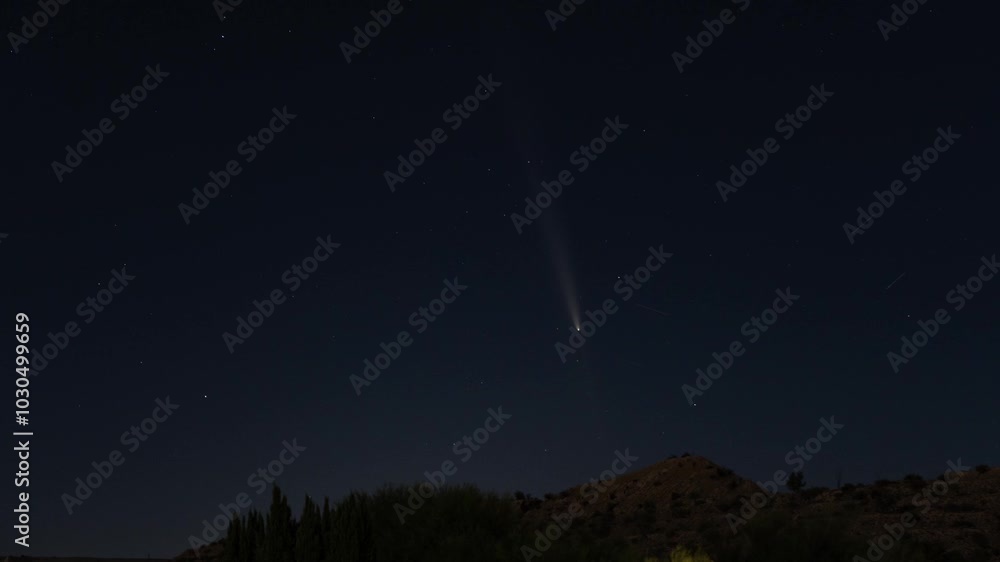Time lapse of a spectacular comet setting in the western sky Time lapse of a spectacular comet setting in the western sky