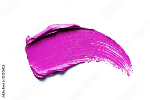 Vibrant purple brush stroke on white background, abstract art print