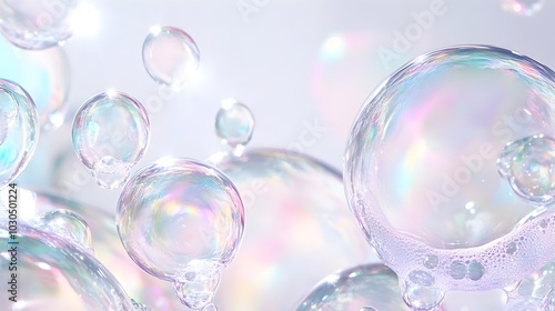 Luxurious Colorful Bubbles in Ethereal Swirling Motion