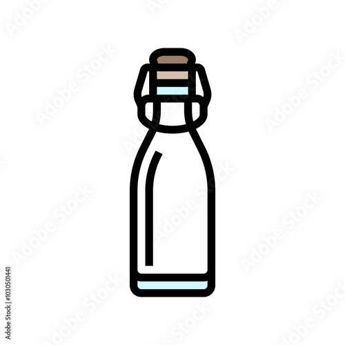 beverage bottle glass package color icon vector. beverage bottle glass package sign. isolated symbol illustration