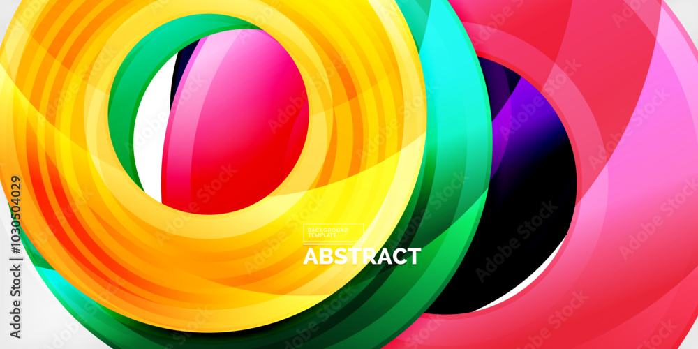Bright colorful circles with light effects. Abstract background Bright colorful circles with light effects. Abstract background
