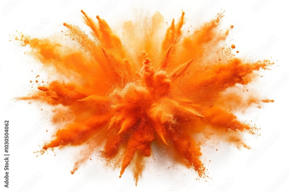 a splash of orange and orange powder on a white background a splash of orange and orange powder on a white background