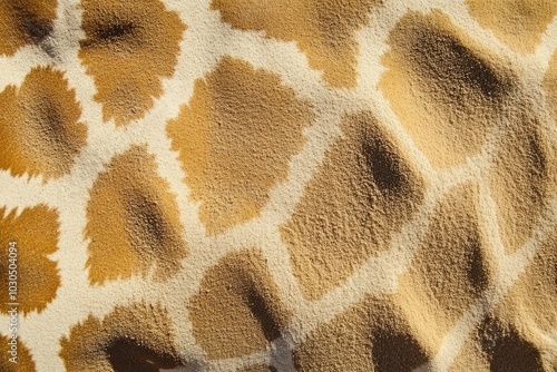 Giraffe pattern, animal texture, abstract shapes, safari inspired, natural tones photo