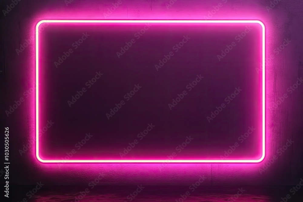 Product Presentation, Pink neon light frame, glowing pink rectangle light, bright neon light effect, neon frame wall art, vibrant pink neon sign Product Presentation, Pink neon light frame, glowing pink rectangle light, bright neon light effect, neon frame wall art, vibrant pink neon sign