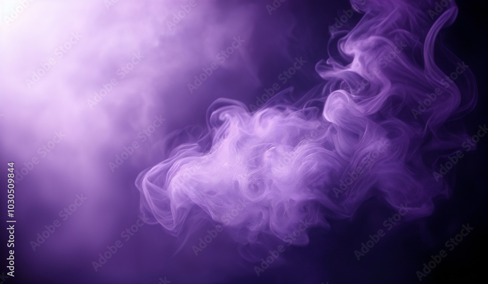 Fototapeta premium Abstract purple smoke background texture. AI generated.