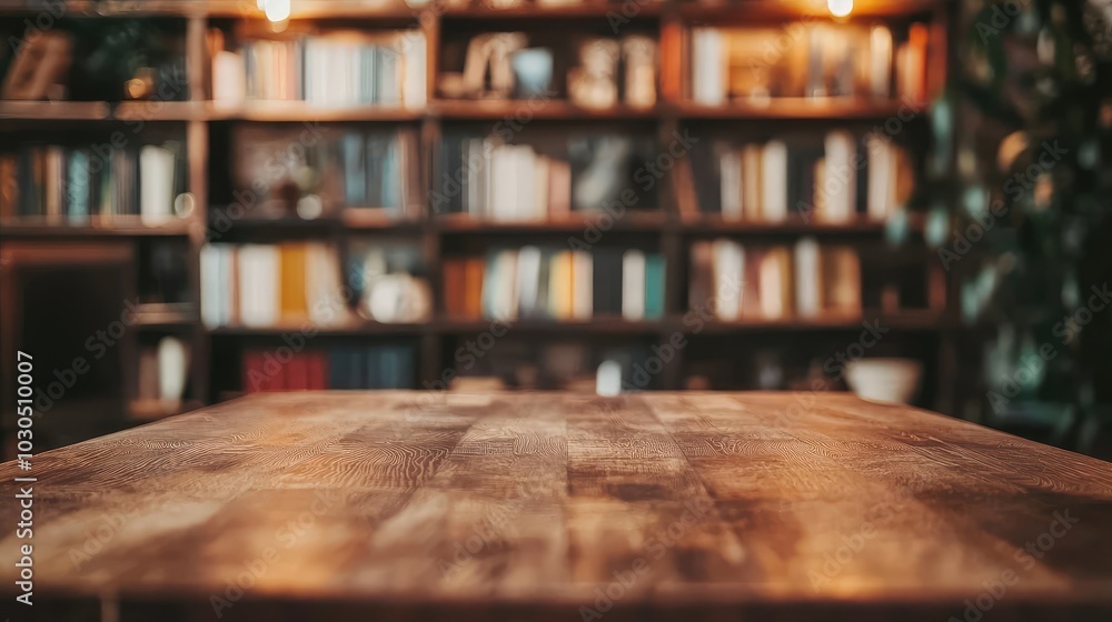 Stylish Empty Wooden Table in Cozy Interior Setting Stylish Empty Wooden Table in Cozy Interior Setting