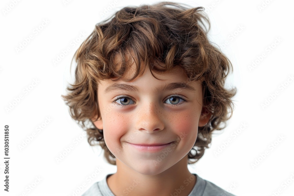 Happy Boy Portrait with Bright Expression Happy Boy Portrait with Bright Expression
