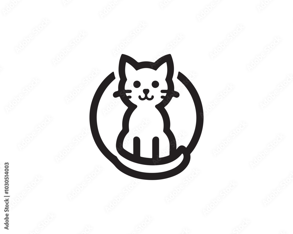 Fototapeta premium cat and dog icon vector illustration