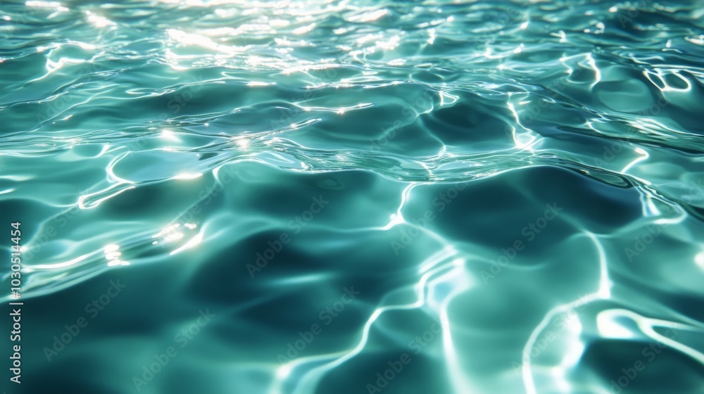 Green-blue ocean water with gentle ripples, natural background. Green-blue ocean water with gentle ripples, natural background.
