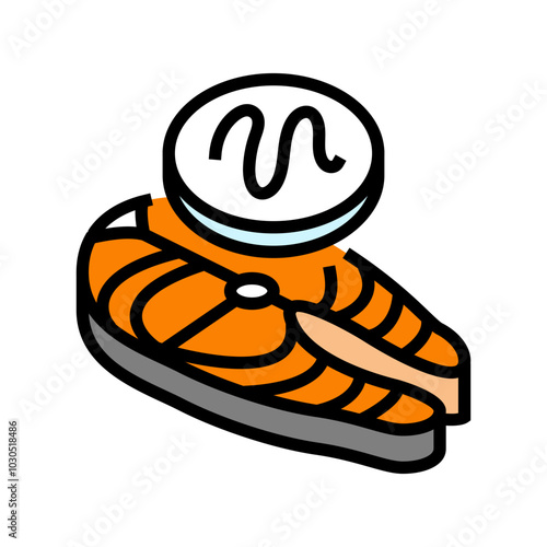 helminth fish parasite color icon vector. helminth fish parasite sign. isolated symbol illustration