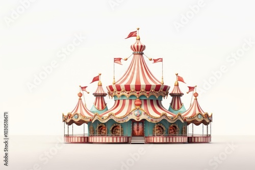 Tent recreation carousel park.