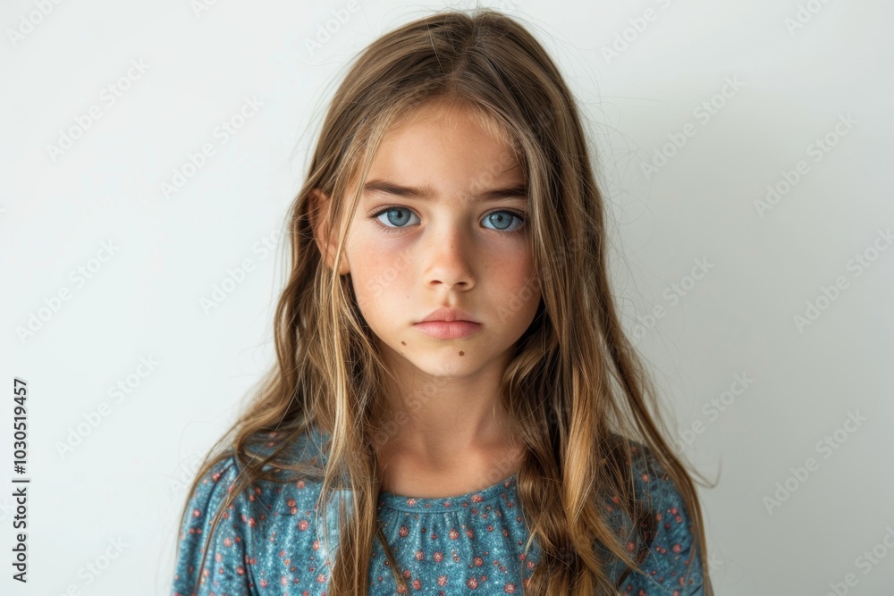 Portrait of Young Girl with Disgusted Expression Portrait of Young Girl with Disgusted Expression