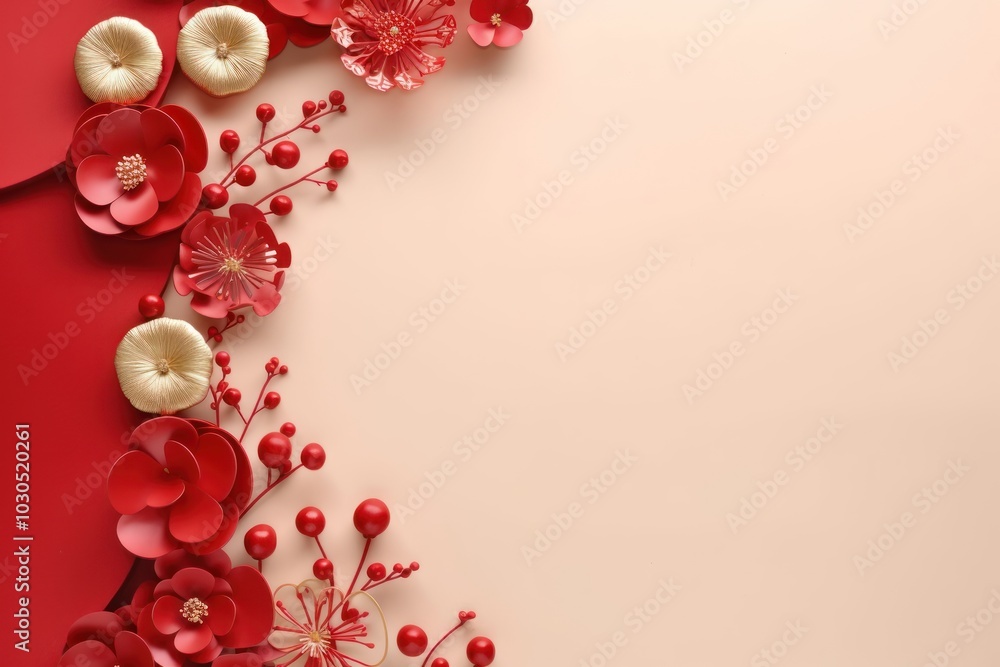 Chinese new year theme petal plant celebration. Chinese new year theme petal plant celebration.