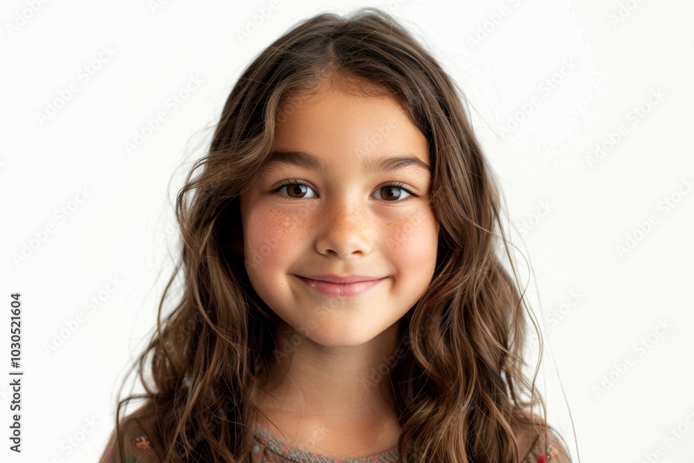 Happy Portrait of a Young Girl with Natural Beauty Happy Portrait of a Young Girl with Natural Beauty