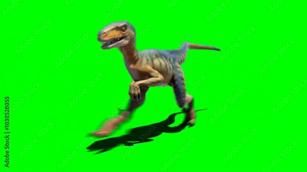 Velociraptor Running On Green Screen 01 Velociraptor Running On Green Screen 01