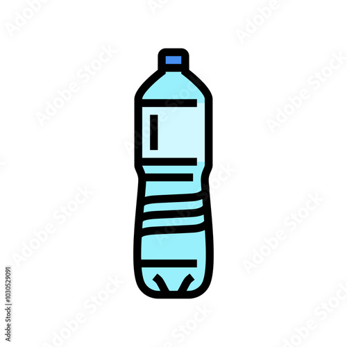 bottle plastic package color icon vector. bottle plastic package sign. isolated symbol illustration