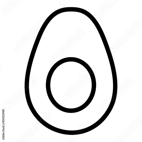 Avocado icon. Vector line icon