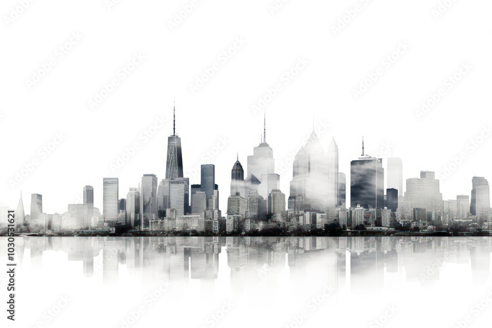 Obraz premium City scape skyscraper architecture metropolis.