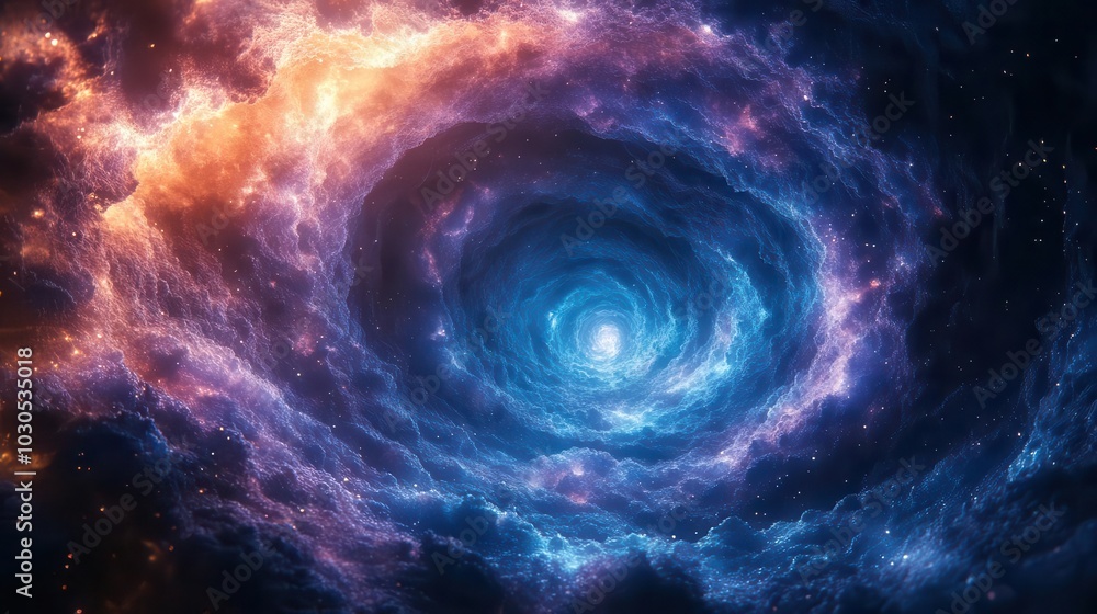 intricate abstract design of concentric circles forming a vortex blending dark grainy textures with vibrant blue and purple hues creating a dynamic and eyecatching visual experience intricate abstract design of concentric circles forming a vortex blending dark grainy textures with vibrant blue and purple hues creating a dynamic and eyecatching visual experience