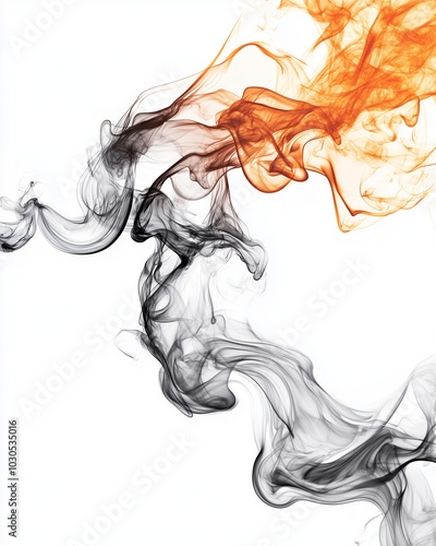 Abstract Flowing Smoke with Curved Motion and Light Patternsabstract smoke