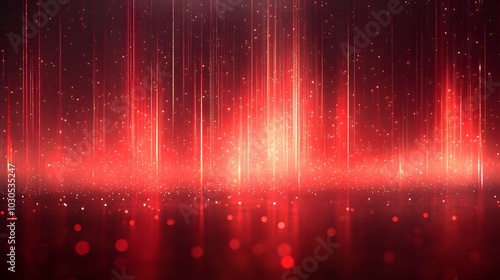 Red and Gold Abstract Light Streaks Background