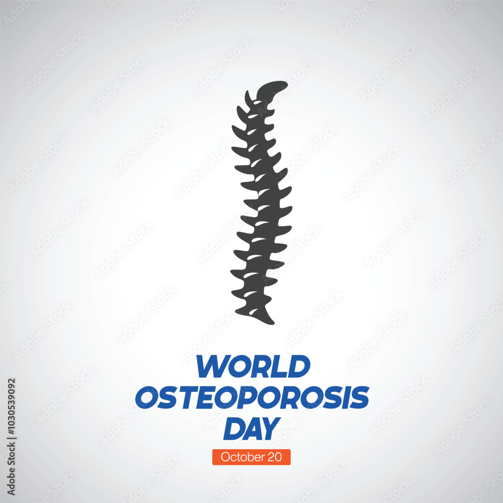 World Osteoporosis Day. World Osteoporosis Day Month. World Osteoporosis Day 2024, Creative banner, poster, social media post, background, template, postcard vector World Osteoporosis Day. World Osteoporosis Day Month. World Osteoporosis Day 2024, Creative banner, poster, social media post, background, template, postcard vector