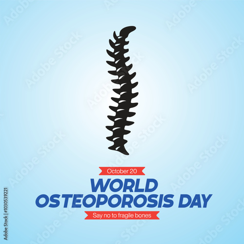 World Osteoporosis Day. World Osteoporosis Day Month. World Osteoporosis Day 2024, Creative banner, poster, social media post, background, template, postcard vector