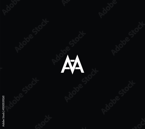 AAA Logo initial A vector Design Unique Template. Logo in a modern style. Abstract minimal Monogram Symbol. 