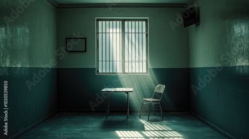 Serene Interrogation Room with Natural Light