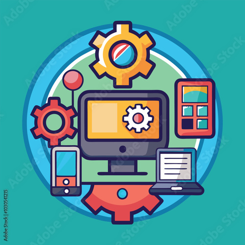 Business ideas motion graphics icons design. tech icons