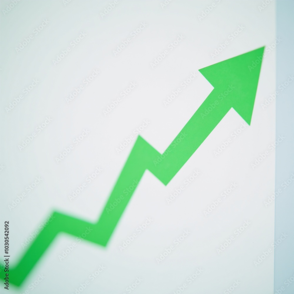 A green business-related line graph on an arrows background file format A green business-related line graph on an arrows background file format