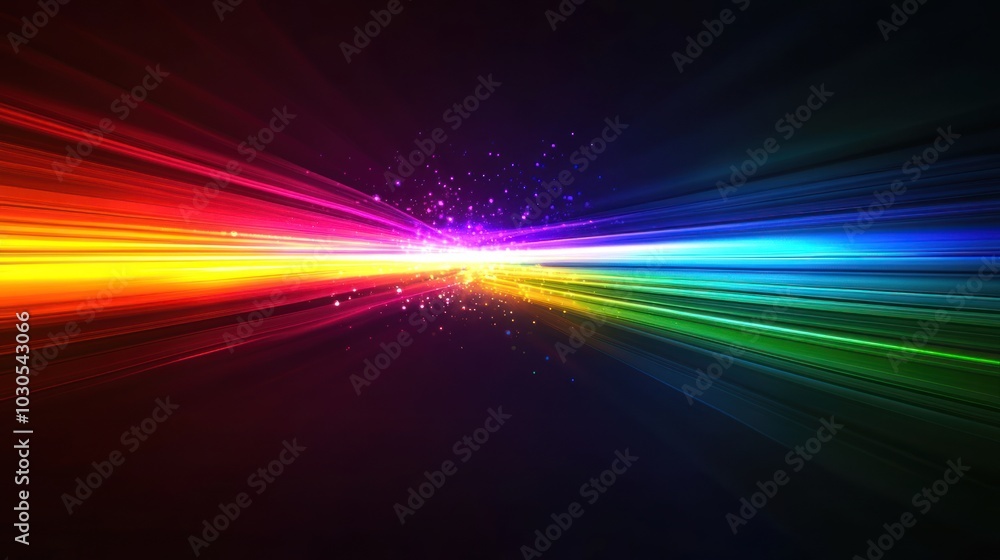 Neon rainbow glow spreading across the background, creating a dynamic and vibrant burst of color. Neon rainbow glow spreading across the background, creating a dynamic and vibrant burst of color.