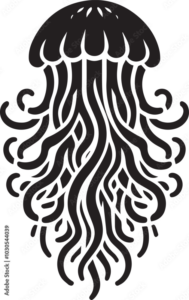 Fototapeta premium illustration of a jellyfish