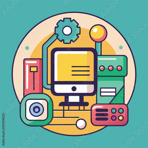 Business ideas motion graphics icons design. tech icons