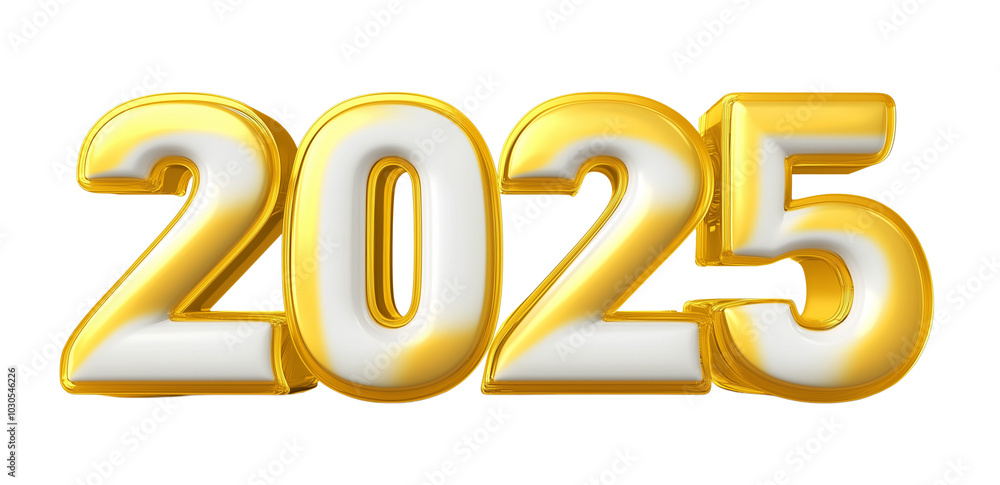 Shimmering 2025 Gold Numbers with Bright Accents isolated on transparent background Shimmering 2025 Gold Numbers with Bright Accents isolated on transparent background