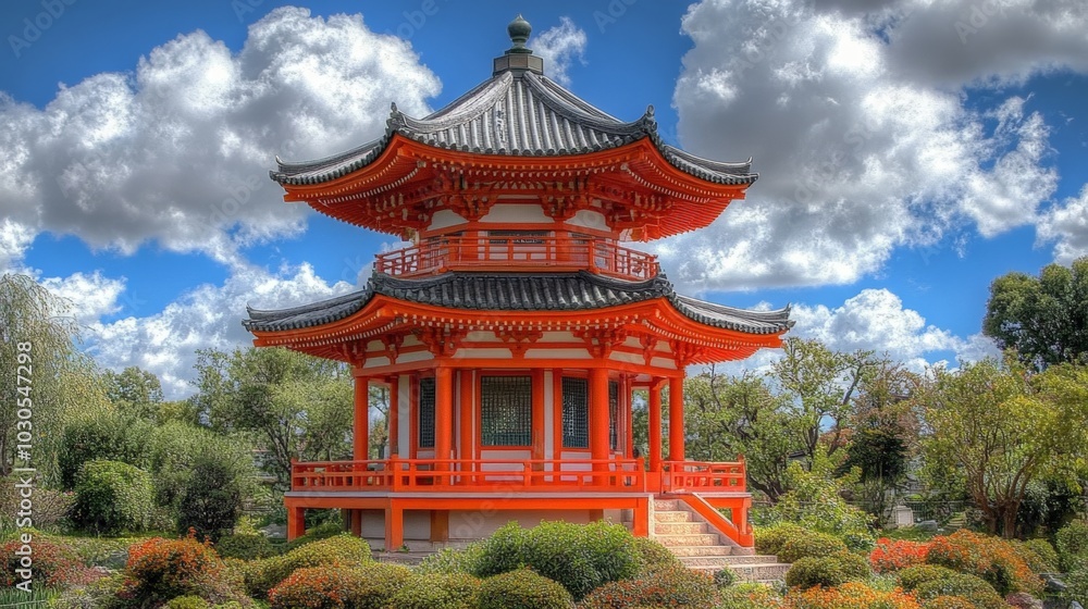 Japanese Pagoda Garden. Japanese Pagoda Garden.