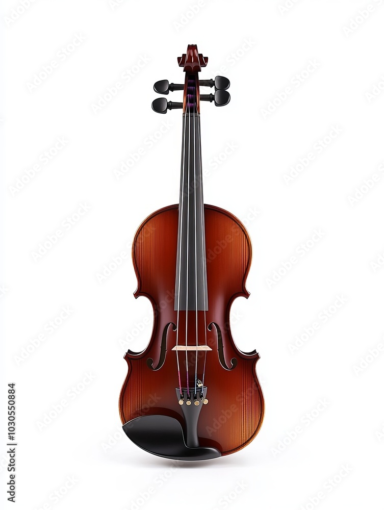 Fototapeta premium Classical violin isolated on white background