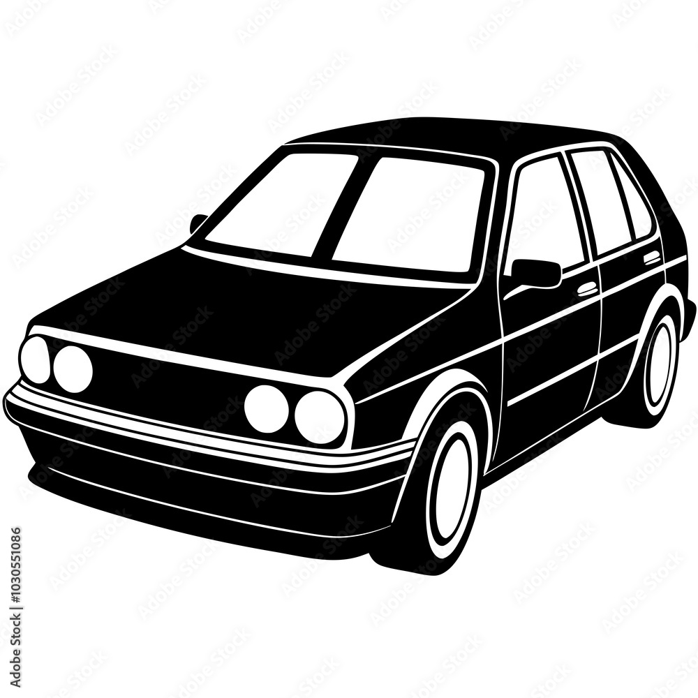 car isolated on white silhouette vector with white background car isolated on white silhouette vector with white background