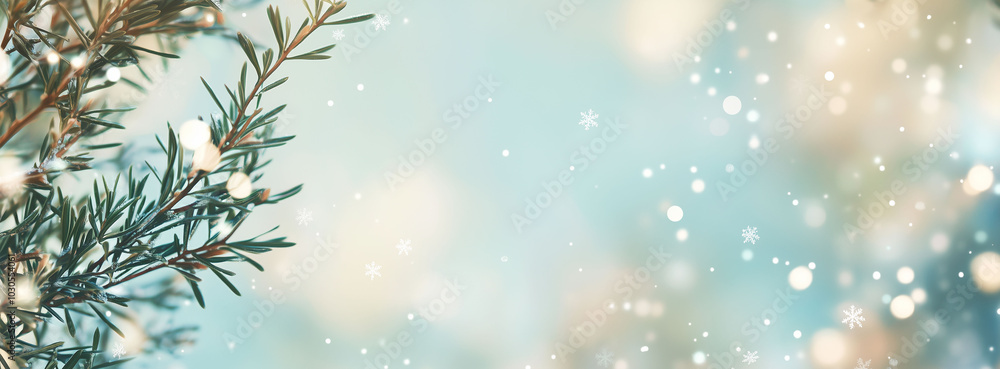 Christmas winter blurred background. Widescreen backdrop. New year Winter art design, wide screen holiday border Christmas winter blurred background. Widescreen backdrop. New year Winter art design, wide screen holiday border