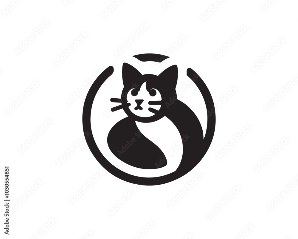 Cat head logo. Cat head icon. Cat face logo. Silhouette simple. Flat style. Black cat face icon logo. Logo design template. Vector illustration. Animal logotype concept. Cat head logo. Cat head icon. Cat face logo. Silhouette simple. Flat style. Black cat face icon logo. Logo design template. Vector illustration. Animal logotype concept.