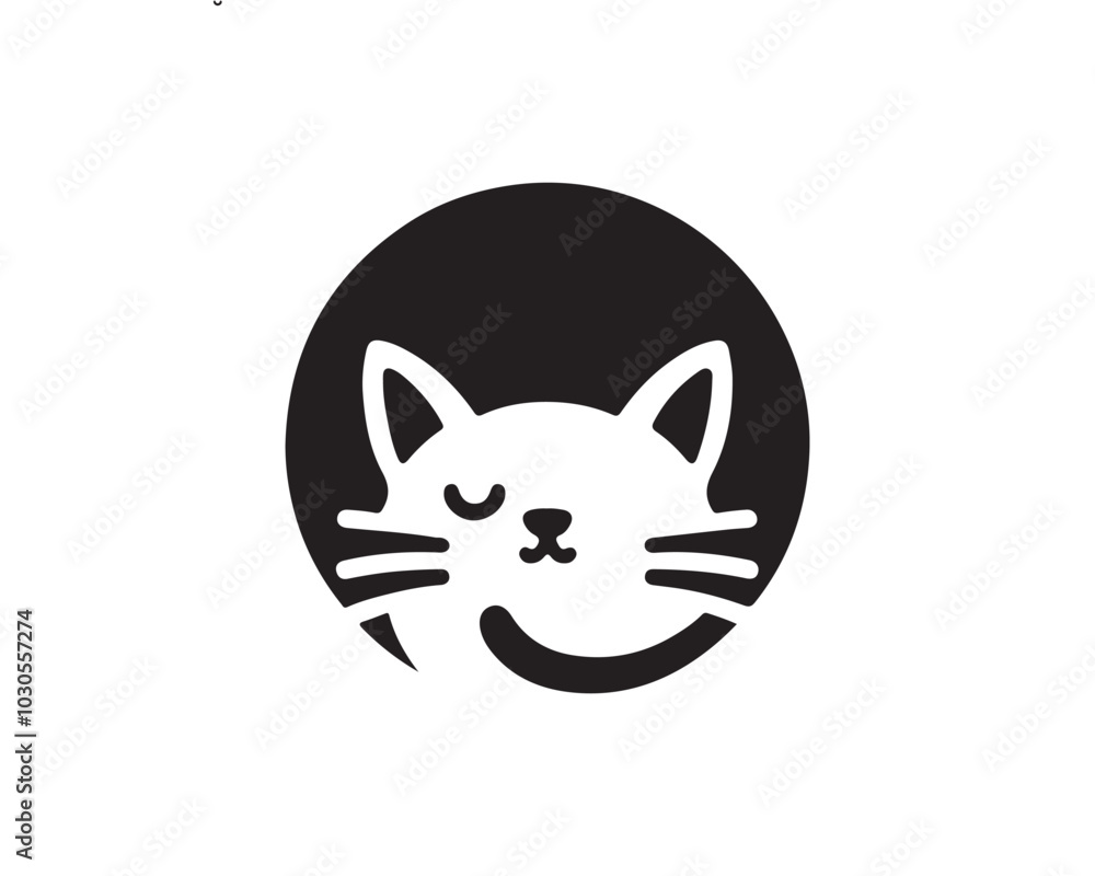Cat head logo. Cat head icon. Cat face logo. Silhouette simple. Flat style. Black cat face icon logo. Logo design template. Vector illustration. Animal logotype concept. Cat head logo. Cat head icon. Cat face logo. Silhouette simple. Flat style. Black cat face icon logo. Logo design template. Vector illustration. Animal logotype concept.