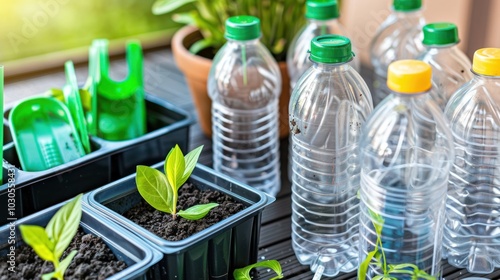 Recycled Plastic Bottles for Gardening photo