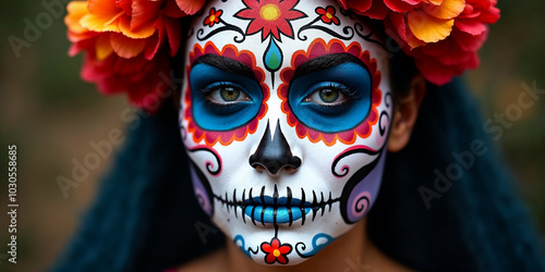 Creative Calavera Halloween Makeup for Dia de los Muertos and All Souls Day