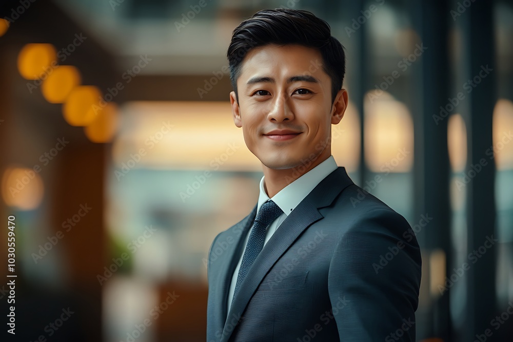 Smiling Businessman in Stylish Suit, Professional Portrait Smiling Businessman in Stylish Suit, Professional Portrait