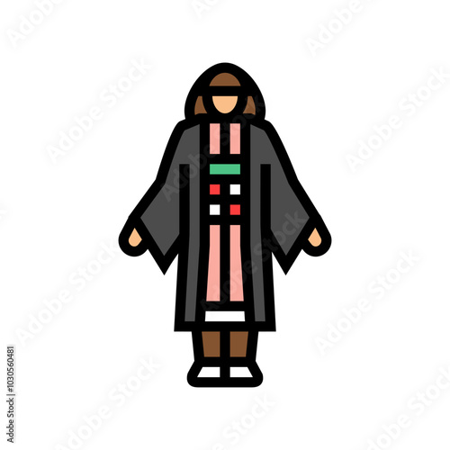 anime cosplay female color icon vector. anime cosplay female sign. isolated symbol illustration