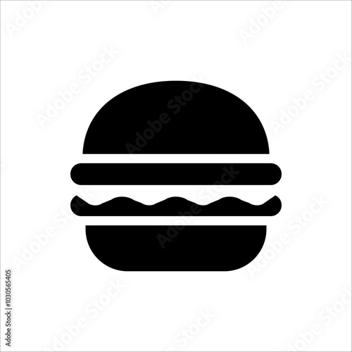 Burger icon. Hamburger Symbol. Vector illustration on white background.